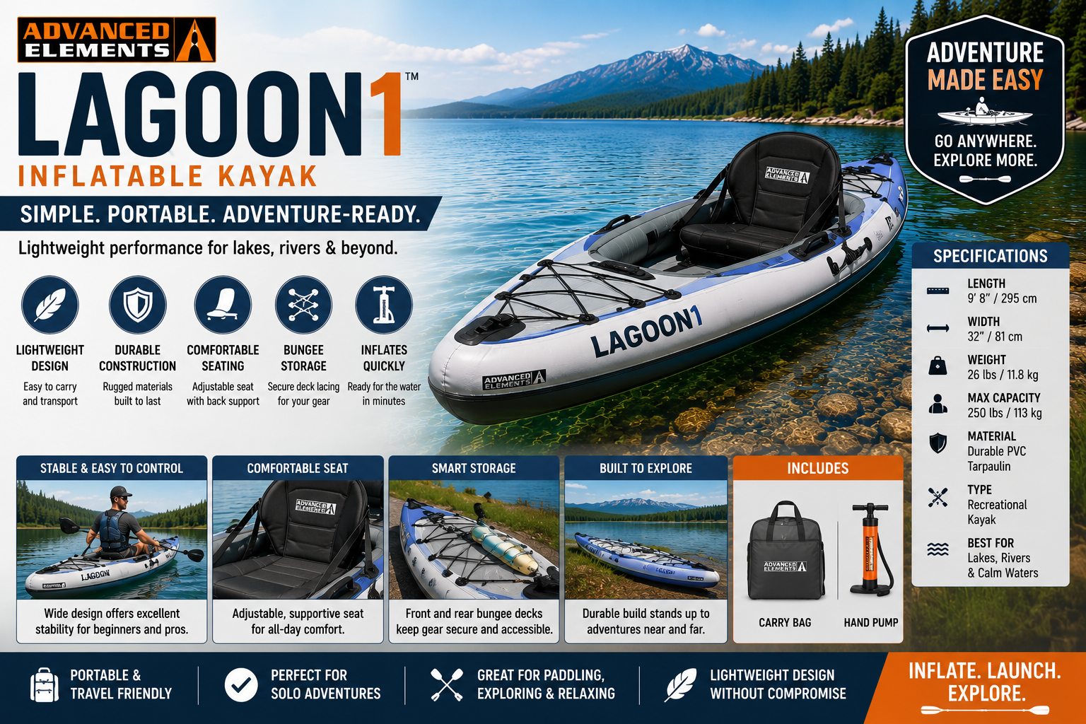 Advanced Elements Lagoon1 kayak