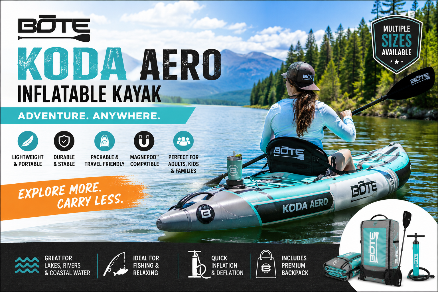 Best BOTE Aero Inflatable Kayak Compact & Stable