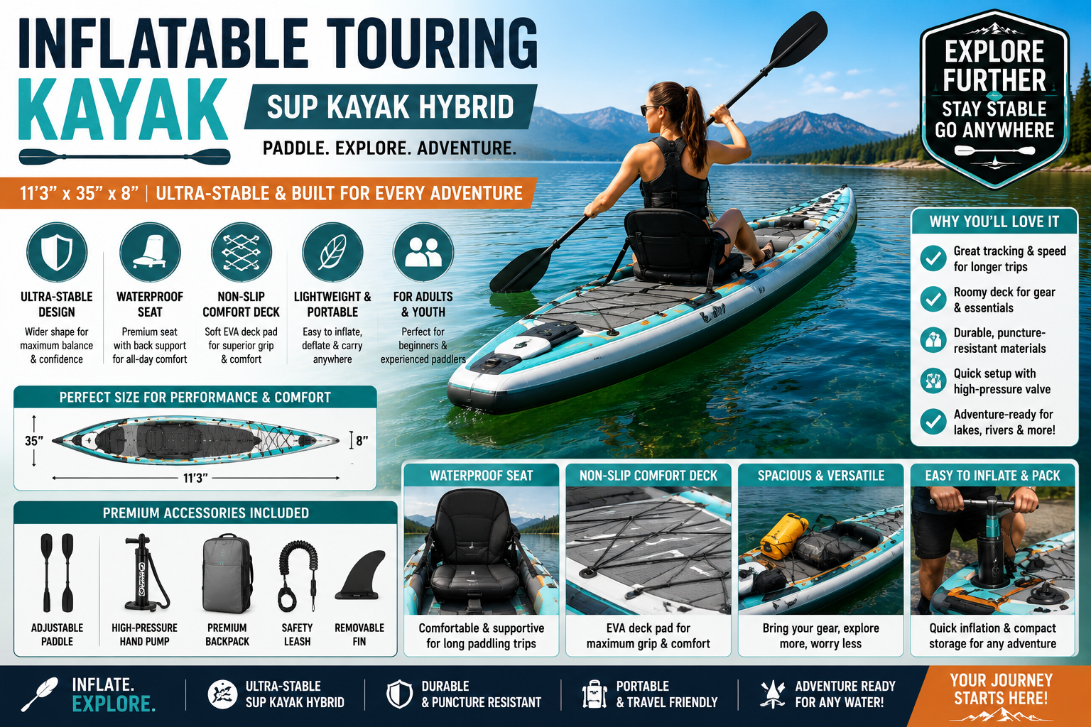 Best Inflatable Touring  Hybrid Built Kayak Review