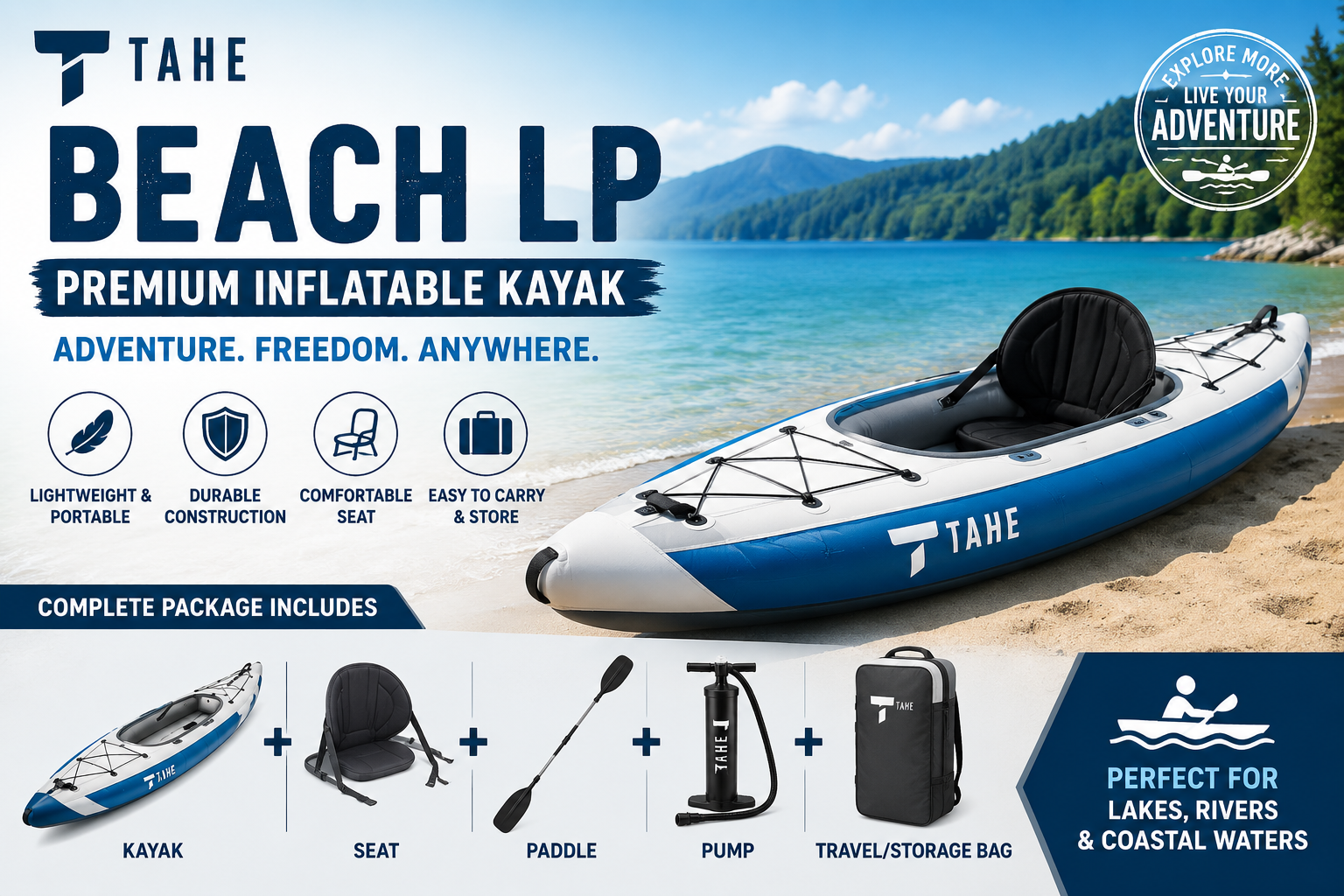 Best TAHE Beach LP Premium Inflatable Kayak Review