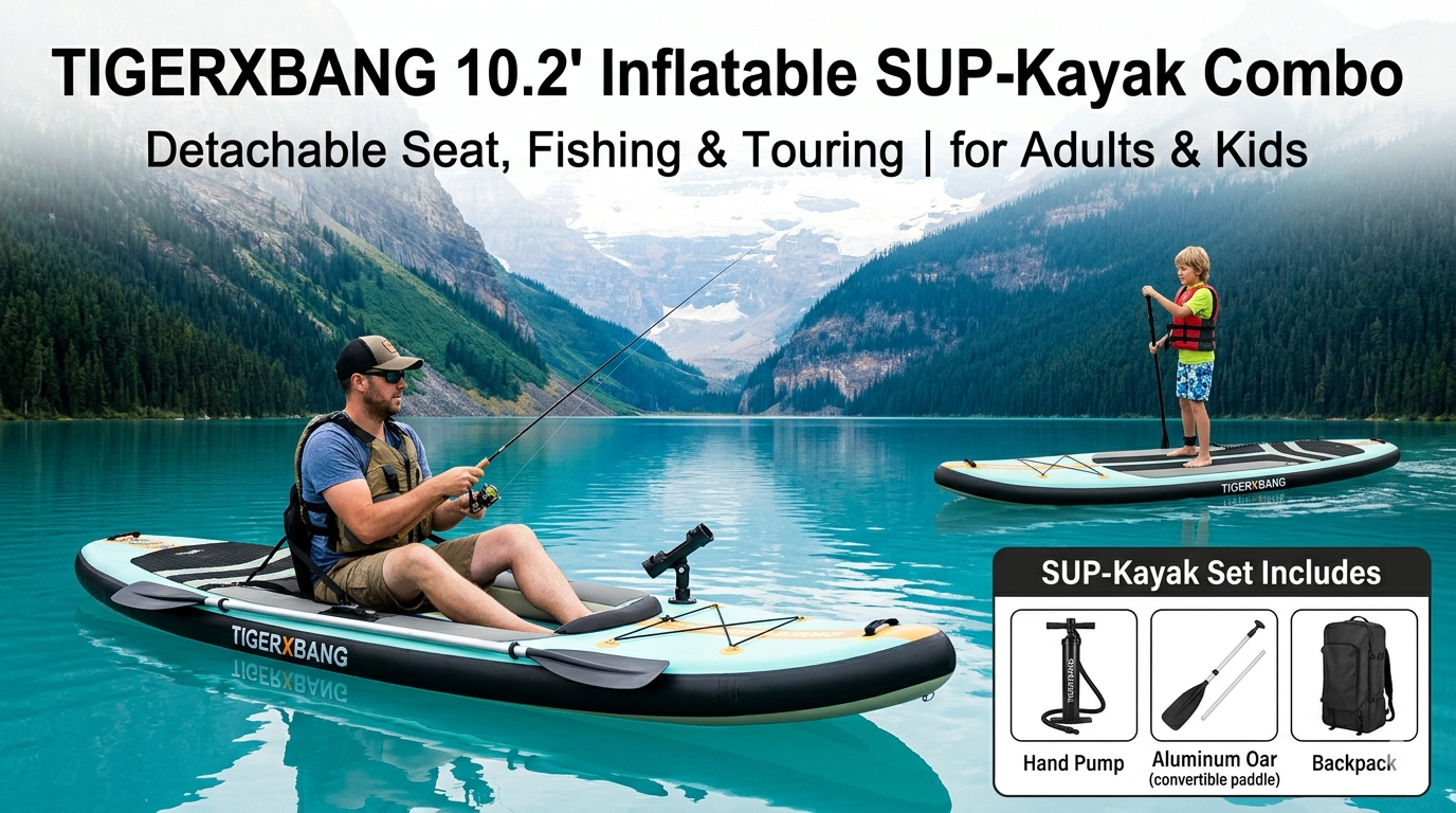 Versatile Kayak for Fishing and Touring of Tigerxbang