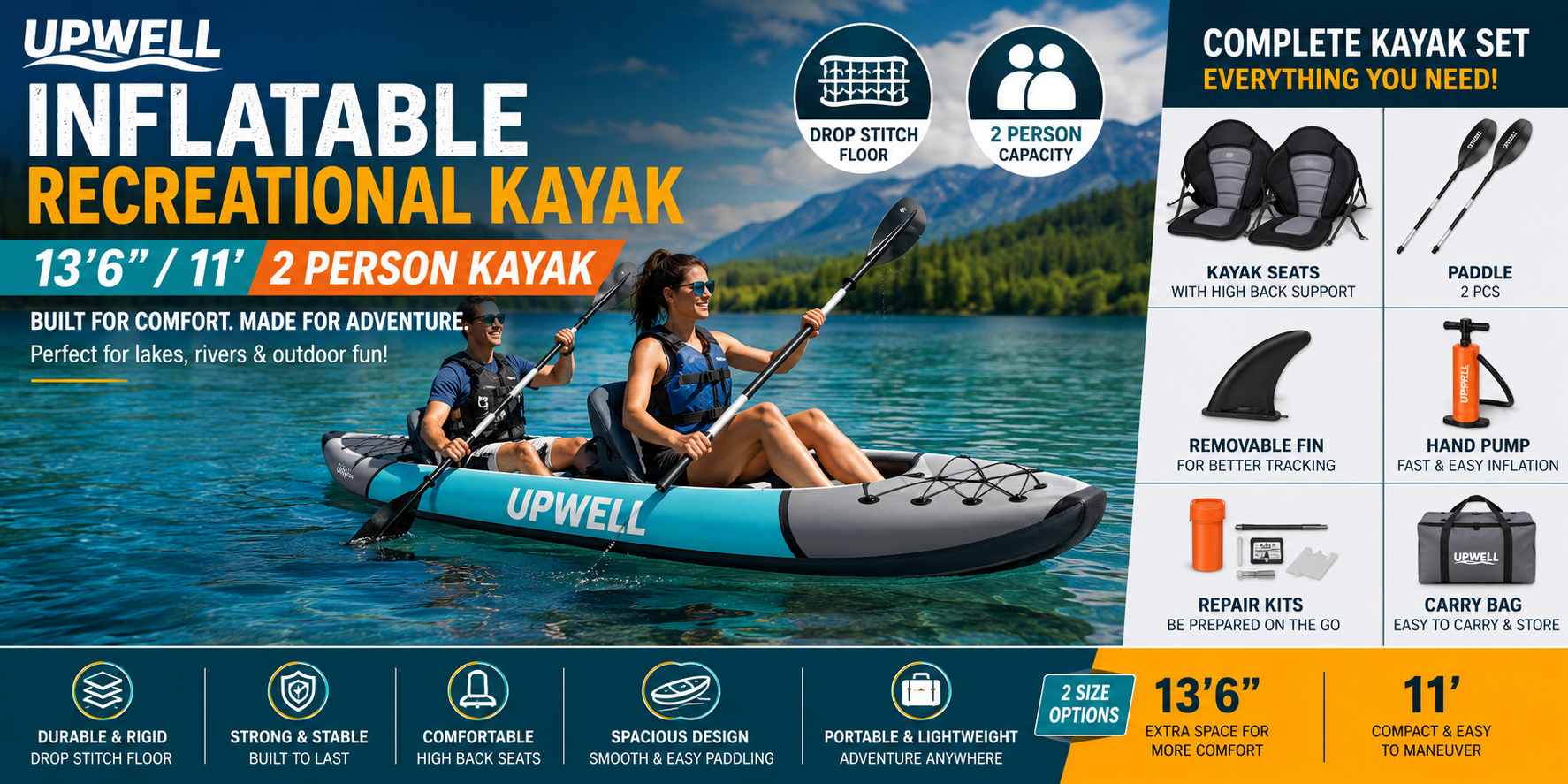 UPWELL The Perfect Recreational Kayak for Beginners