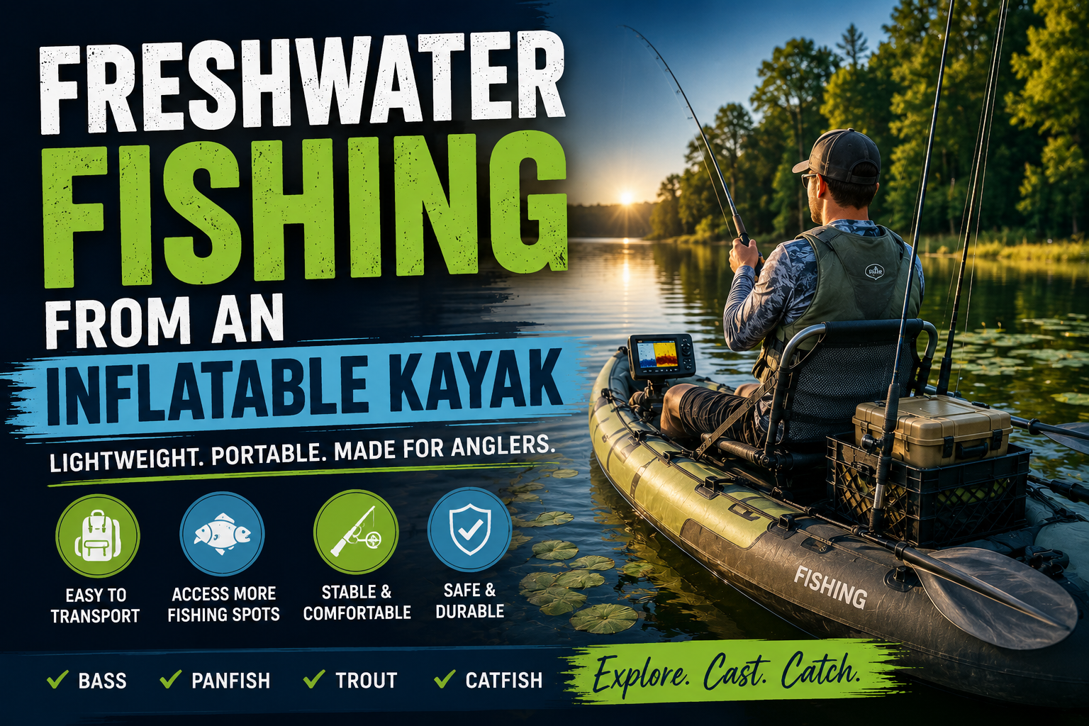 Freshwater Fishing from an Inflatable Kayak