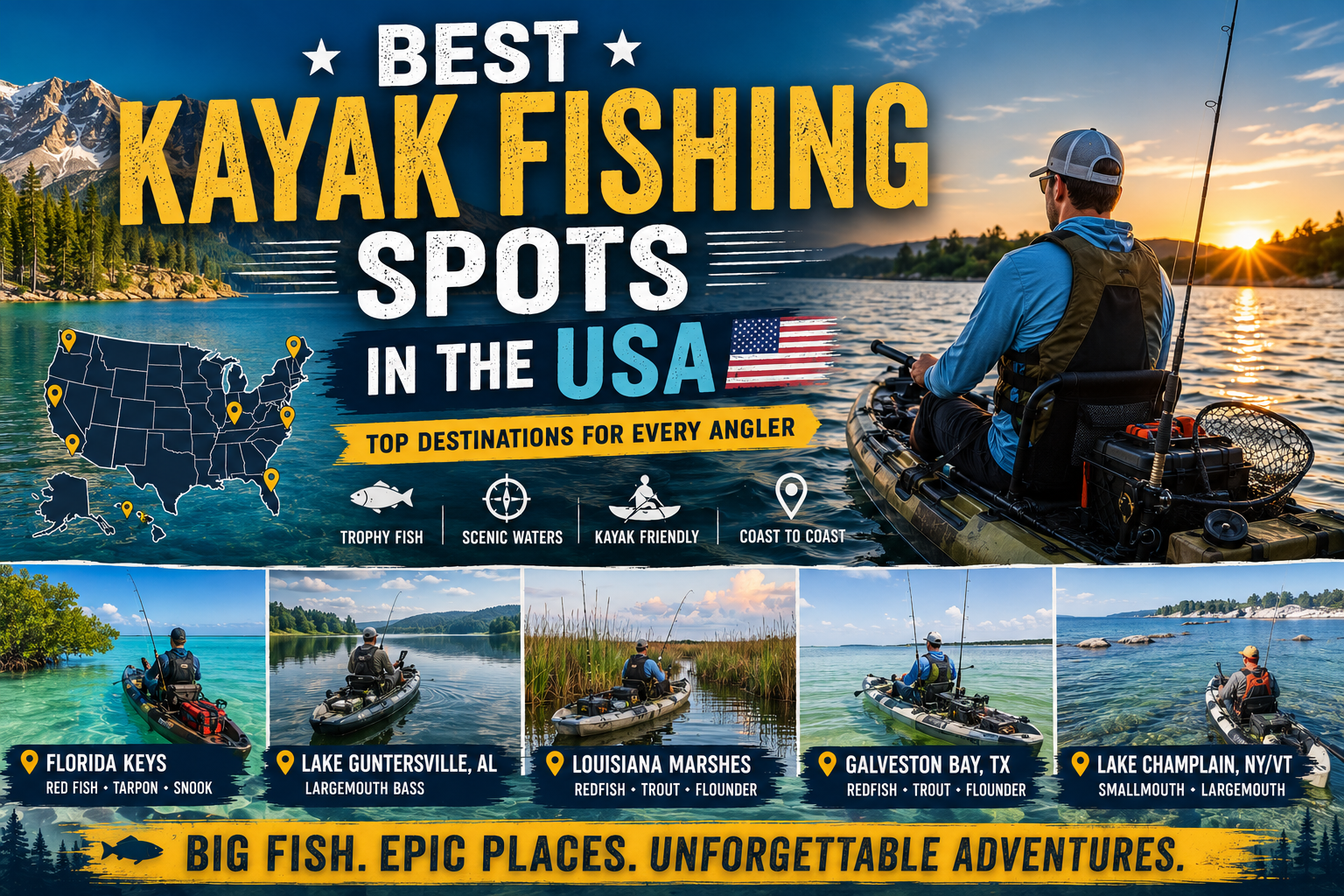 Best Kayak Fishing Spots in the USA